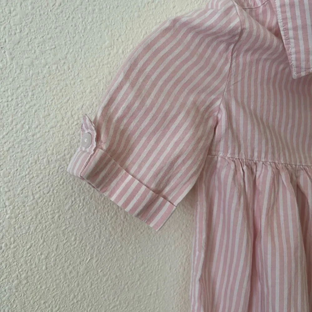 Pairs Of Girls dress striped pink and blue